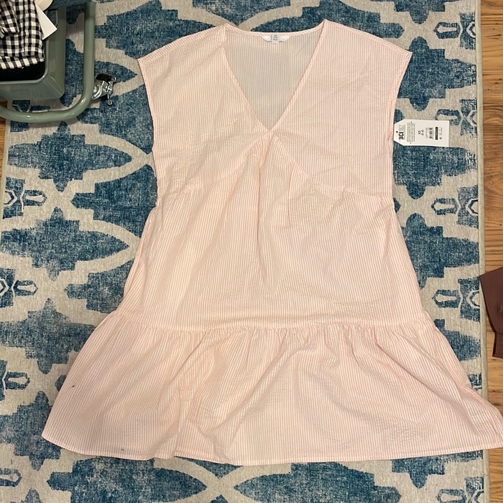 Pink sear sucker dress